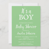 Het is een Boy Green Baby Girl Baby shower Kaart (Voorkant)