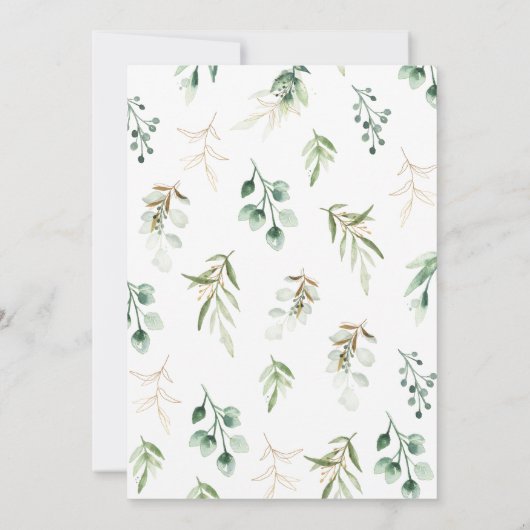 Het is een Boy Greenery Baby shower Kaart (Achterkant)