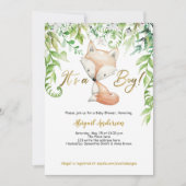 Het is een Boy, Greenery, Woodland Fox, Baby Boy S Kaart (Voorkant)