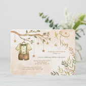 Het is een Boy Herfst Baby Shower Uitnodigingen (Staand voorkant)