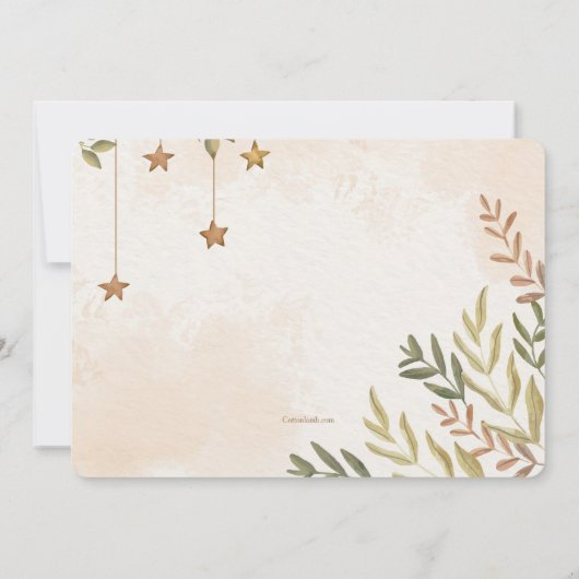 Het is een Boy Herfst Baby Shower Uitnodigingen (Achterkant)