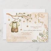 Het is een Boy Herfst Baby Shower Uitnodigingen (Voorkant)