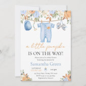 Het is een Boy Herfst Clothes Little Pumpkin Baby  Kaart (Voorkant)