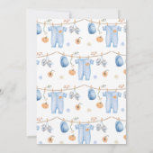 Het is een Boy Herfst Clothes Little Pumpkin Baby  Kaart (Achterkant)