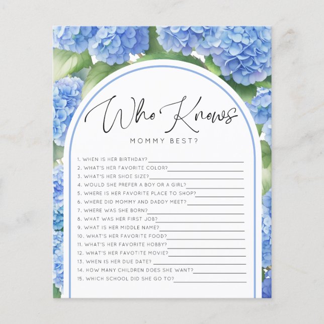 Het is een Boy Hydrangea die mama Baby Games kent (Voorkant)