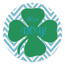 Het is een Boy Irish thema Baby shower Stickers