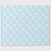 Het is een Boy, lichtblauw wit baby shower cadeau  Cadeaupapier (Vlak)