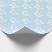 Het is een Boy, lichtblauw wit baby shower cadeau  Cadeaupapier (Hoek)