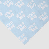 Het is een Boy, lichtblauw wit baby shower cadeau  Tissuepapier (Detail)