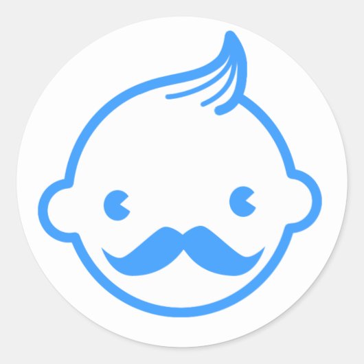 Het is een Boy Little Man Baby shower Stickers (Voorkant)