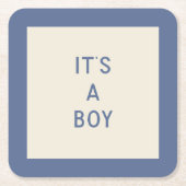 Het is een Boy Minimal Paper Onderzetter (Voorkant)