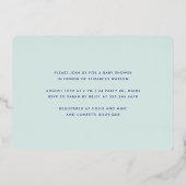 Het is een Boy Mint Green Baby shower Confetti Gol Folie Uitnodiging (Achterkant)