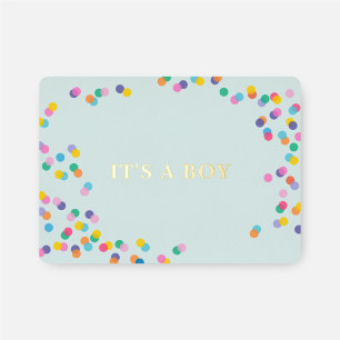 Het is een Boy Mint Green Baby shower Confetti Gol Folie Uitnodiging
