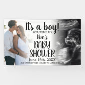 Het is een Boy Modern Baby shower Banner (Horizontaal)