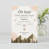 Het is een Boy Mountain Boy Baby shower Kaart (Staand voorkant)