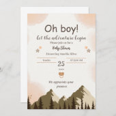 Het is een Boy Mountain Boy Baby shower Kaart (Voorkant / Achterkant)