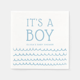 Het is een Boy Nautical Baby shower | Zachte blauw Servet