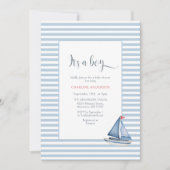 Het is een Boy Nautical Waterverf Baby shower Kaart (Voorkant)