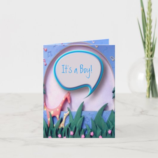 Het is een Boy New Baby aankondiging (Voorkant)