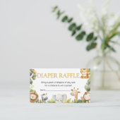 Het is een Boy Oerwoud Safari Dierenluier Raffle Informatiekaartje (Staand voorkant)