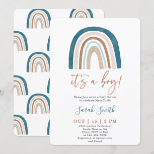 Het is een Boy Rainbow Baby shower boy Kaart
