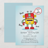 Het is een Boy Robot Baby shower Uitnodiging