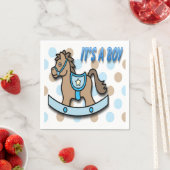 Het is een Boy Rocking Horse Baby shower Papieren Servetten (Insitu)