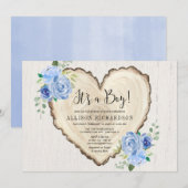 Het is een Boy rustieke bloemendouche voor valenti Kaart (Voorkant / Achterkant)