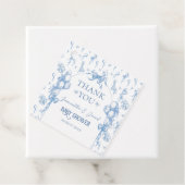 Het is een Boy Safari Animal Blue Balloon Baby sho Bedankjes Labels (In situ)