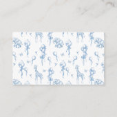 Het is een Boy Safari Animal Blue Balloon Baby sho Informatiekaartje (Achterkant)