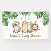Het is een Boy Safari Baby shower Spandoek (Horizontaal)