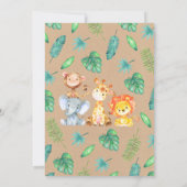 Het is een Boy Safari Oerwoud Baby shower Kaart (Achterkant)