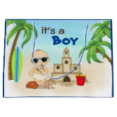 Het is een Boy Sandcastle Surfboard Beach Baby sho Groot Cadeauzakje (Voorkant)