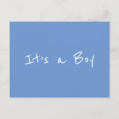 Het is een Boy Schattige Blue Baby Aankondiging Br (Voorkant)