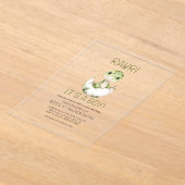 Het is een Boy Schattige Dinosaur Baby Boy Shower Acryl Uitnodigingen (Laagn)