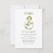 Het is een Boy Schattige Dinosaur Baby Boy Shower Kaart (Voorkant)