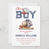 Het is een Boy Sport Baseball thema Baby shower Kaart (Voorkant)