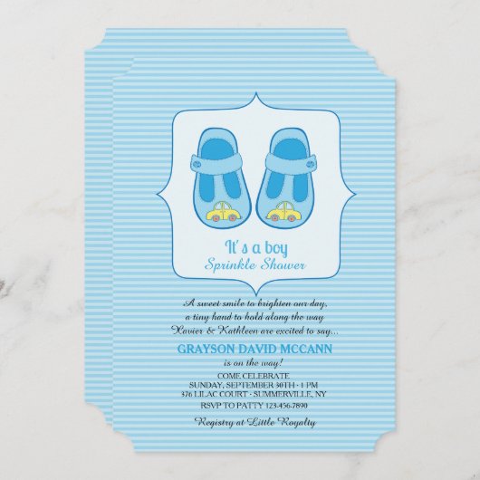 Het is een Boy Sprinkle Baby shower Kaart (Voorkant / Achterkant)
