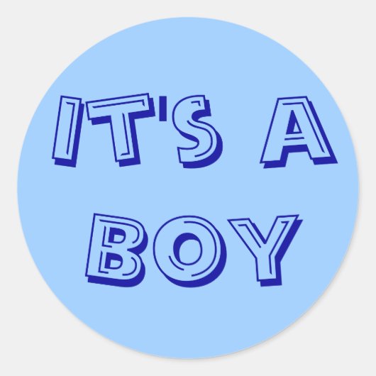 Het is een Boy Sticker Seals (Voorkant)