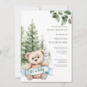 Het is een Boy Teddy Bear Baby shower Kaart (Voorkant)