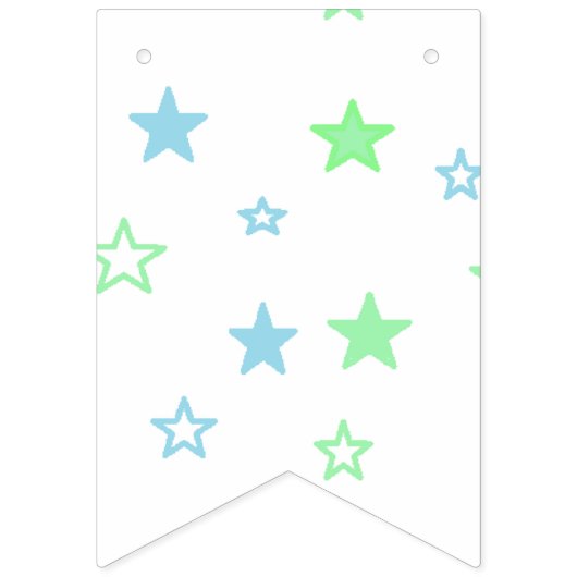 Het is een Boy, Teddy Bear Blue Baby shower Vlaggetjes (Tweede vlag)