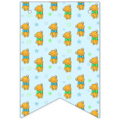 Het is een Boy, Teddy Bear Blue Baby shower Vlaggetjes (Eerste vlag)