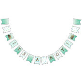 Het is een Boy, Teddy Bear Green Baby shower Vlaggetjes (Alle)