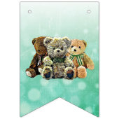 Het is een Boy, Teddy Bear Green Baby shower Vlaggetjes (Derde vlag)