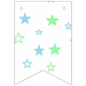 Het is een Boy, Teddy Bear Green en Blue Baby show Vlaggetjes (Tweede vlag)