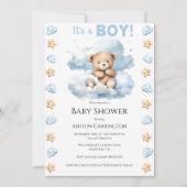 Het is een Boy Teddy Bear Waterverf Baby Kaart (Voorkant)