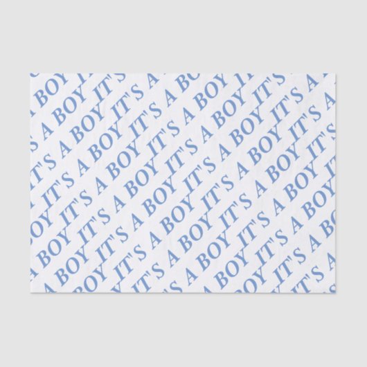 HET IS EEN BOY-tissuepapier (blauw) Tissuepapier (Voorkant)