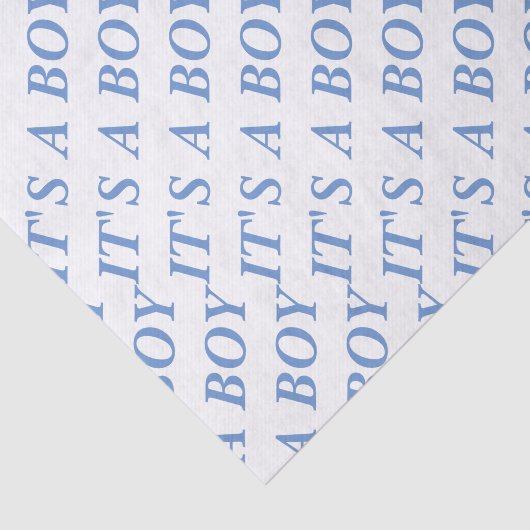 HET IS EEN BOY-tissuepapier (blauw) Tissuepapier (Detail)