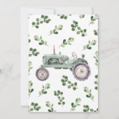 Het is een Boy Tractor Baby shower Kaart (Achterkant)
