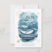 Het is een Boy Under the Zee Baby shower Invite Kaart (Voorkant)